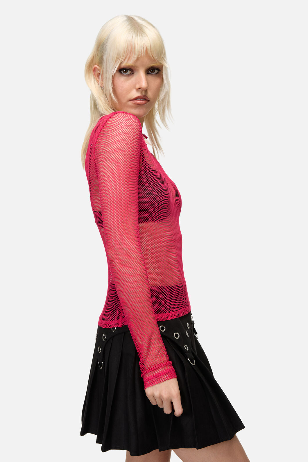 Dangerfield - Mischief Mesh Top - pink