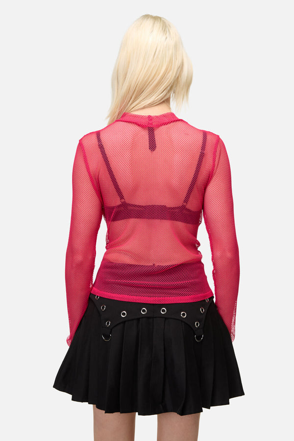 Dangerfield - Mischief Mesh Top - pink