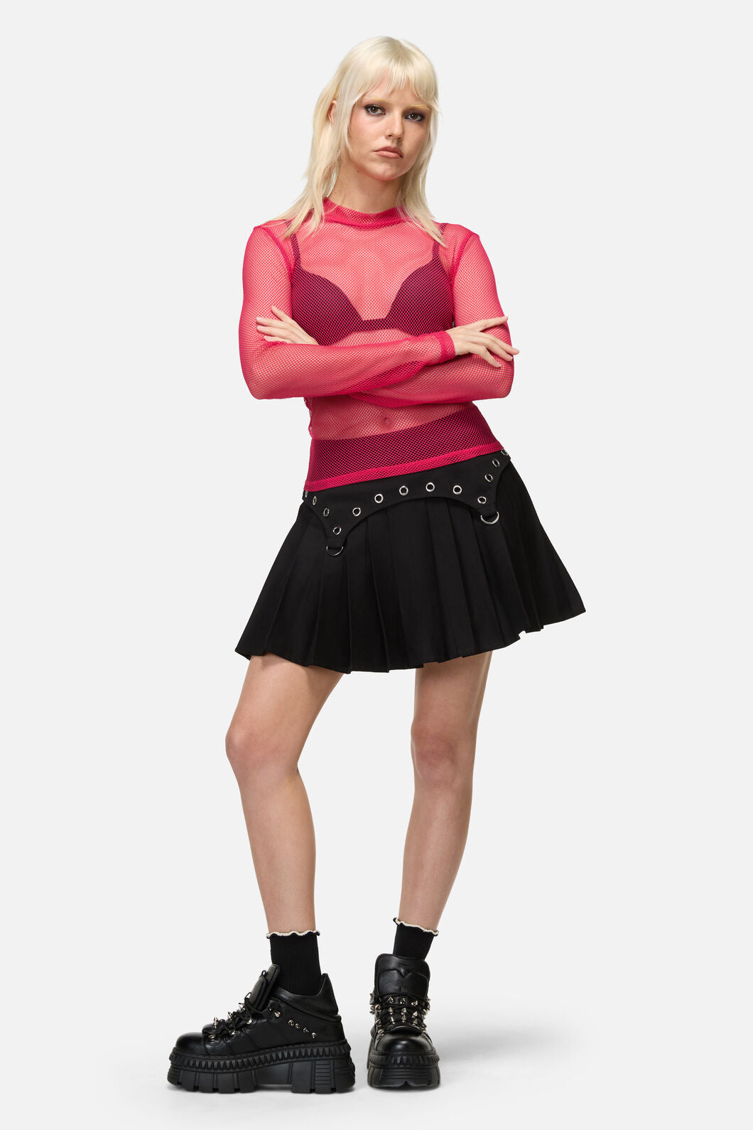 Dangerfield - Mischief Mesh Top - pink