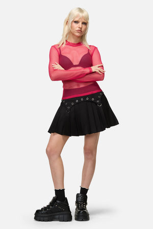 Dangerfield - Mischief Mesh Top - pink