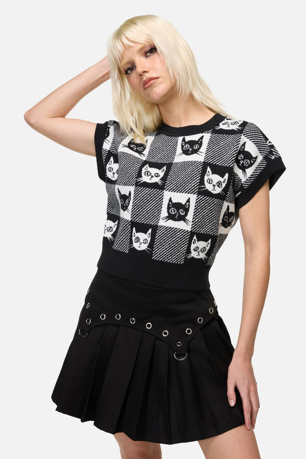 Dangerfield - Atomic Cat Knit - black-white