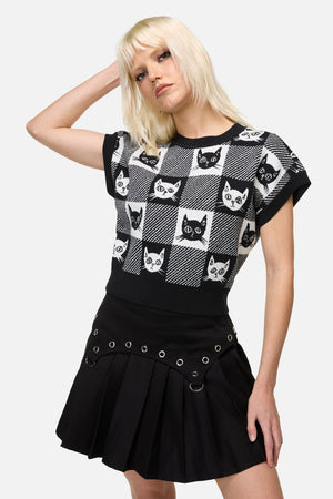 Dangerfield - Atomic Cat Knit - black-white