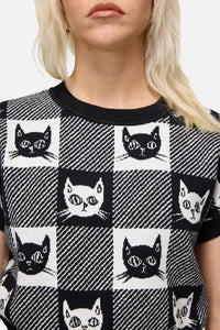 Dangerfield - Atomic Cat Knit - black-white