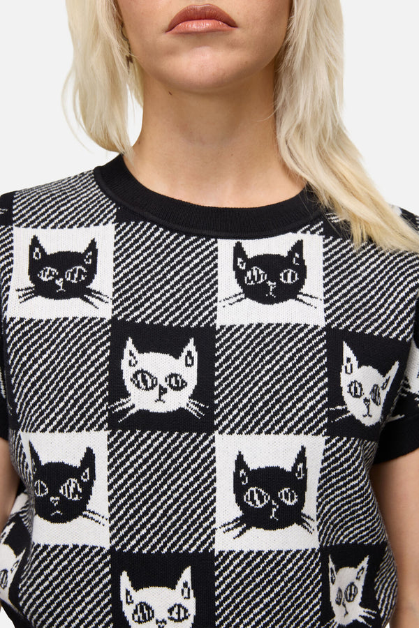 Dangerfield - Atomic Cat Knit - black-white
