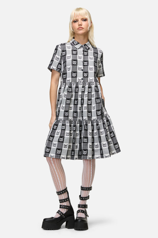 Dangerfield - Atomic Cat Dress - black-white