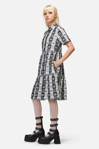 Dangerfield - Atomic Cat Dress - black-white