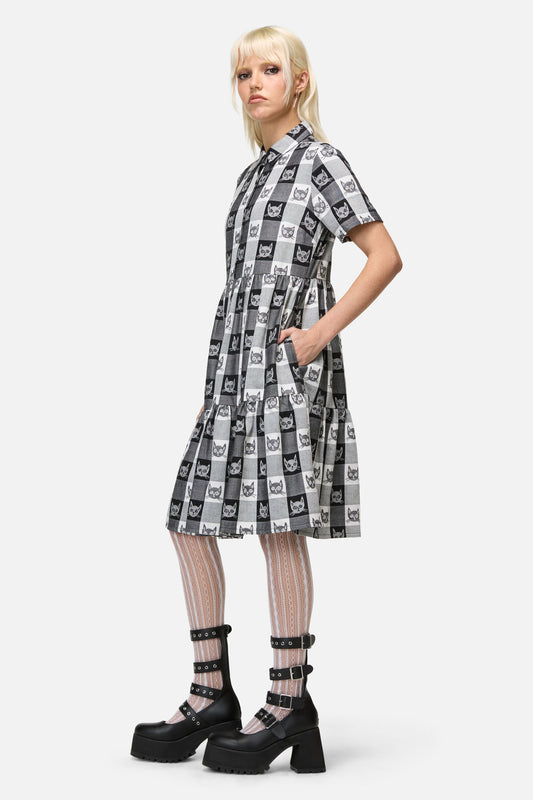 Dangerfield - Atomic Cat Dress - black-white