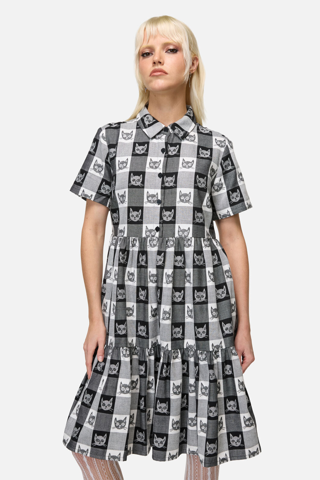 Dangerfield - Atomic Cat Dress - black-white
