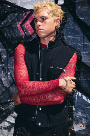 Dangerfield - Lapin Lace Top - red