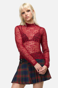 Dangerfield - Lapin Lace Top - red