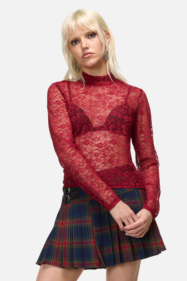 Dangerfield - Lapin Lace Top - red