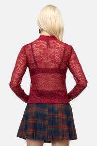 Dangerfield - Lapin Lace Top - red