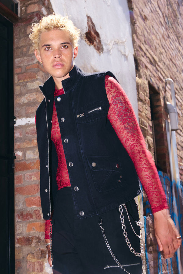 Dangerfield - Lapin Lace Top - red