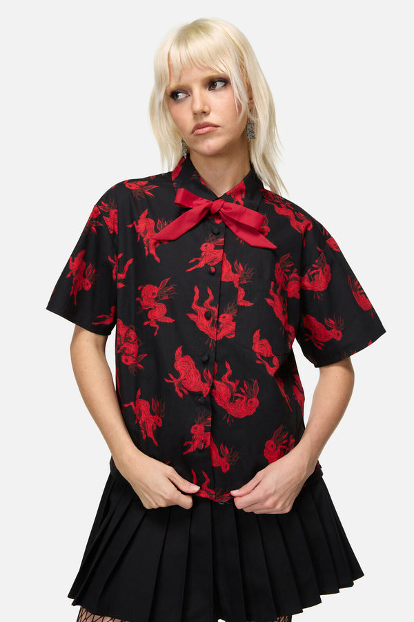 Dangerfield - Jackalope Goth Blouse - black