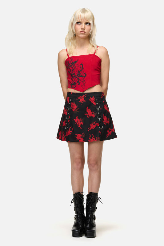 Dangerfield - Jackalope Goth Mini Skirt - black