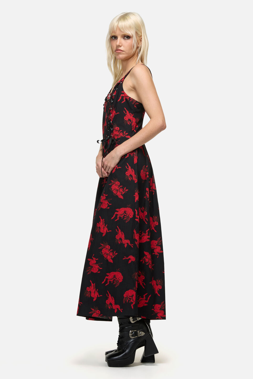 Dangerfield - Jackalope Goth Midi Dress - black