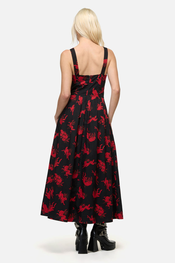 Dangerfield - Jackalope Goth Midi Dress - black
