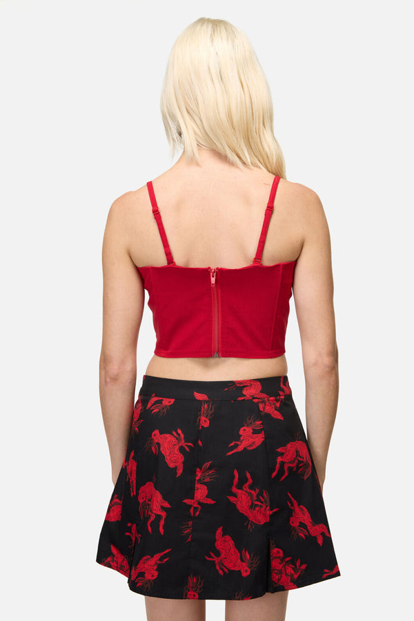 Dangerfield - Hop It Goth Corset Top - red