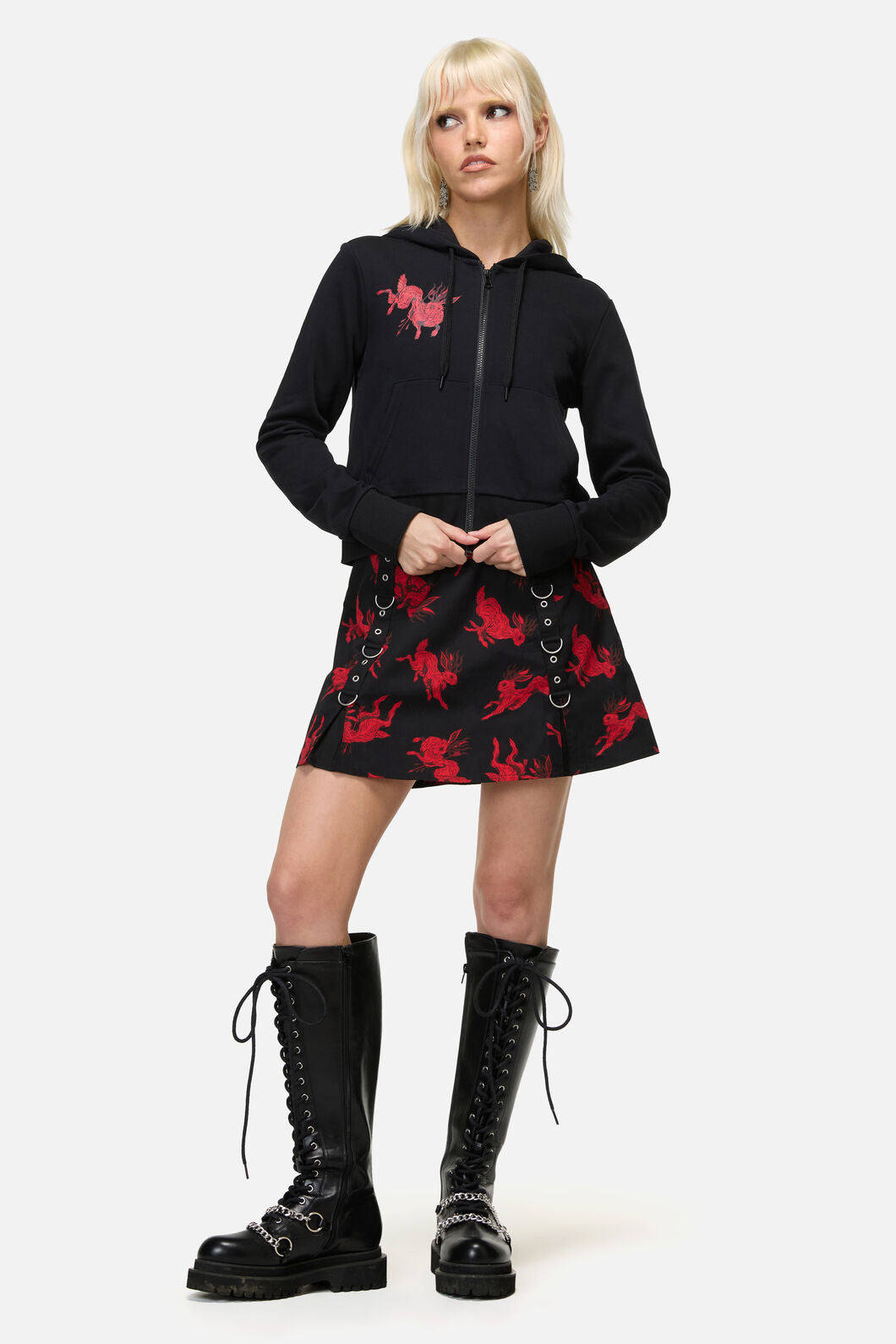 Dangerfield - Jackalope Goth Hoodie - black