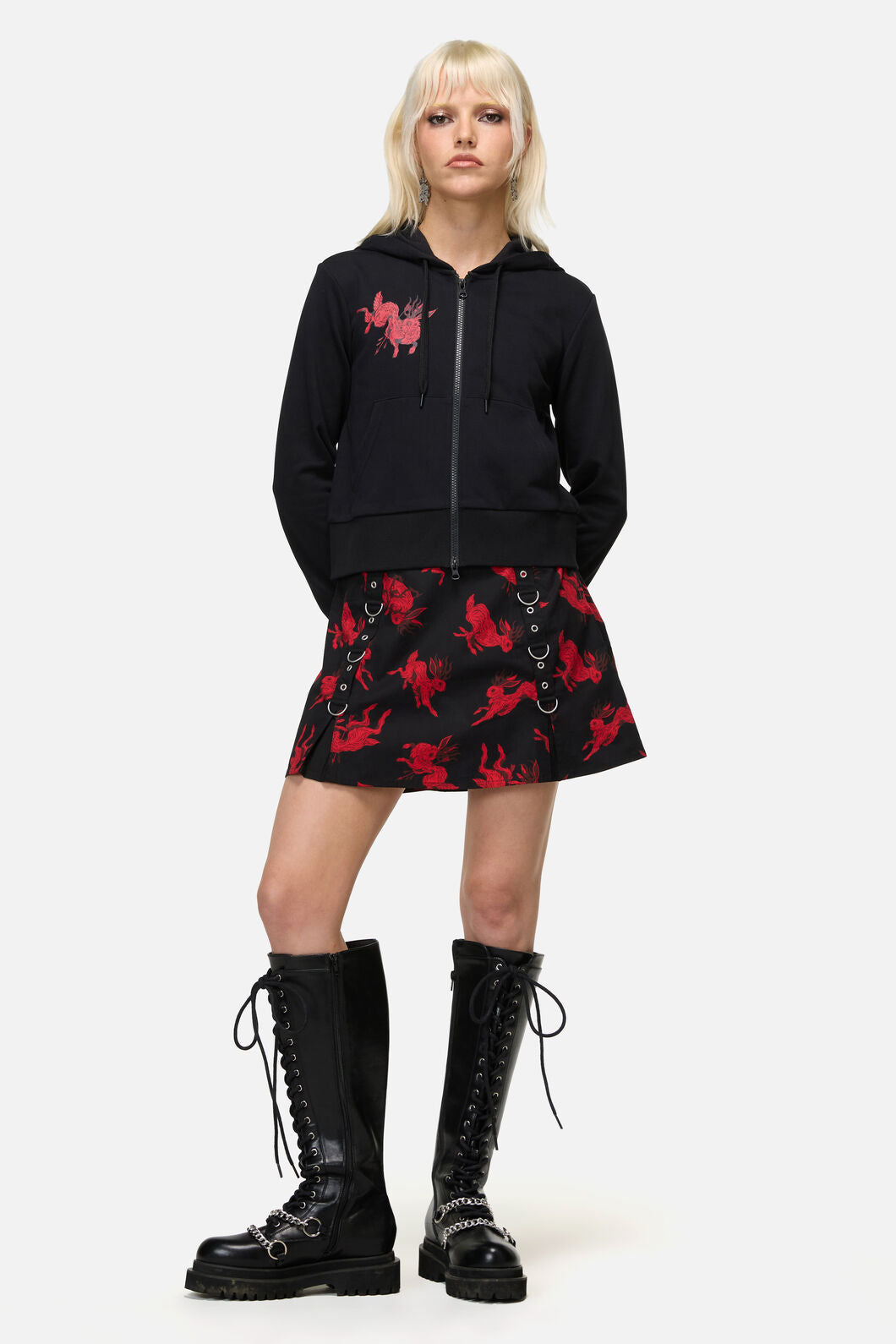 Dangerfield - Jackalope Goth Hoodie - black