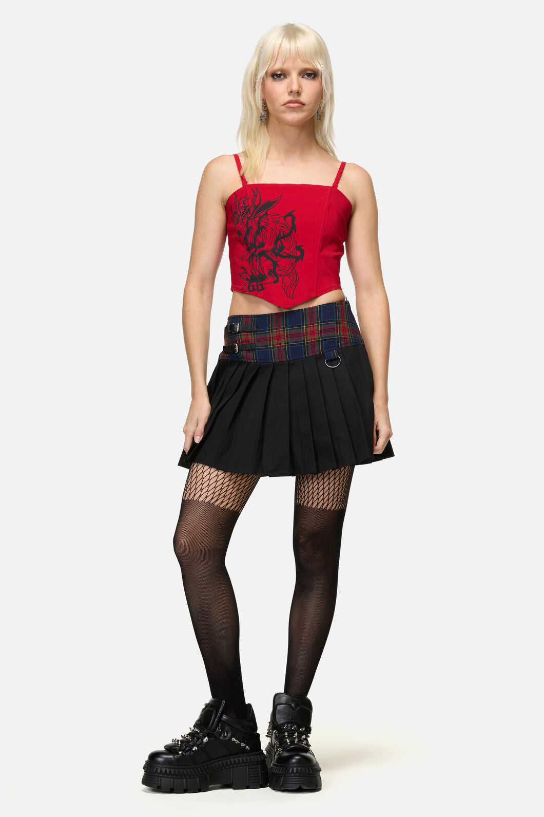 Dangerfield - Antler Goth Tartan Skort - multi