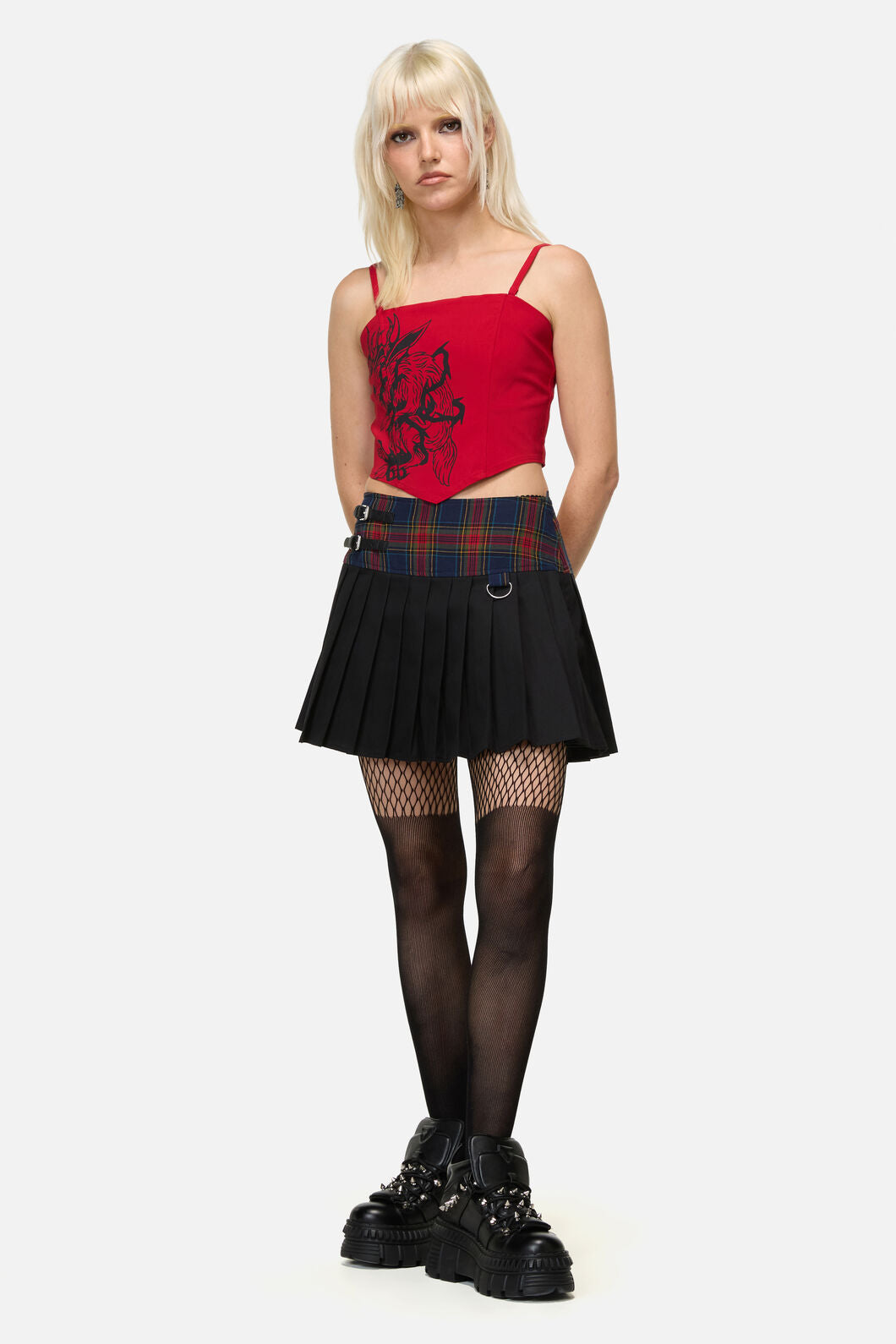 Dangerfield - Antler Goth Tartan Skort - multi