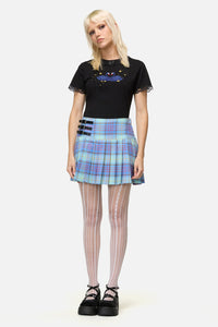 Dangerfield - Genesis Tartan Mini Skirt - blue