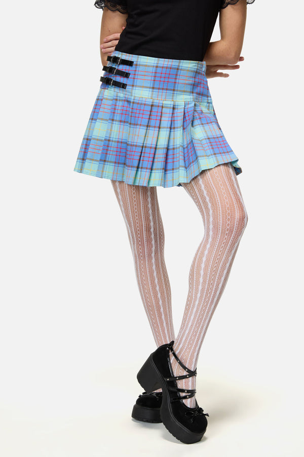 Dangerfield - Genesis Tartan Mini Skirt - blue