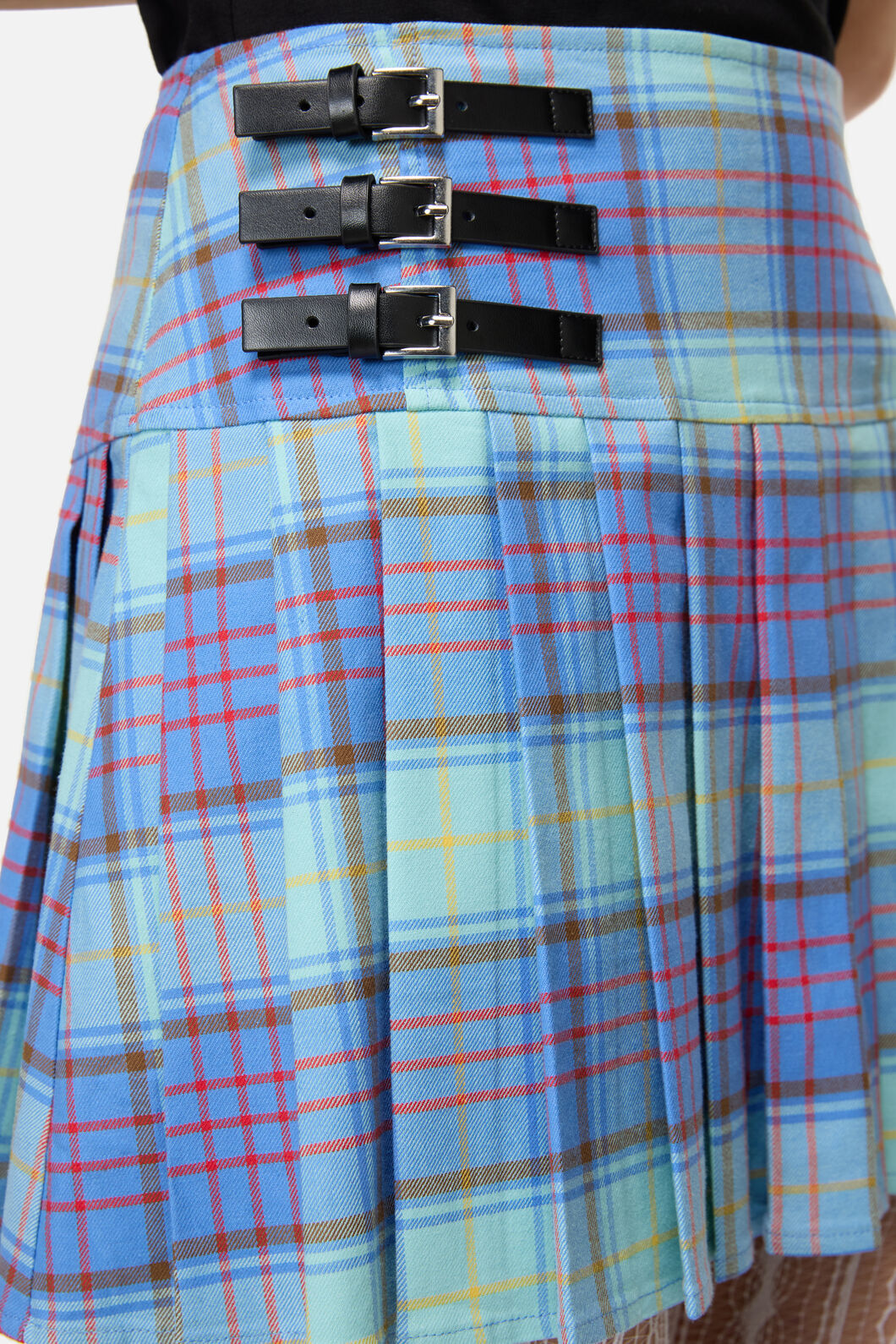 Dangerfield - Genesis Tartan Mini Skirt - blue