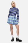 Dangerfield - Genesis Tartan Mini Skort - blue