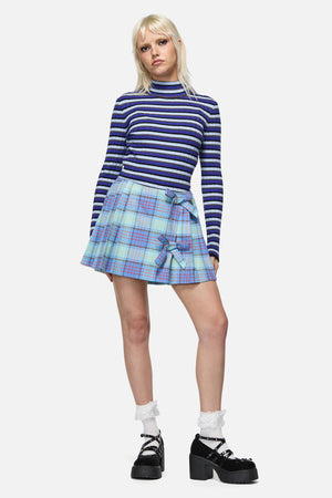 Dangerfield - Genesis Tartan Mini Skort - blue