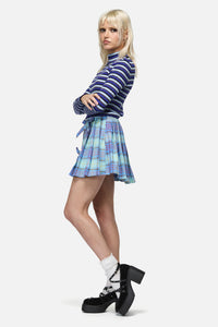 Dangerfield - Genesis Tartan Mini Skort - blue