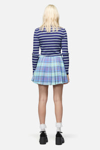 Dangerfield - Genesis Tartan Mini Skort - blue