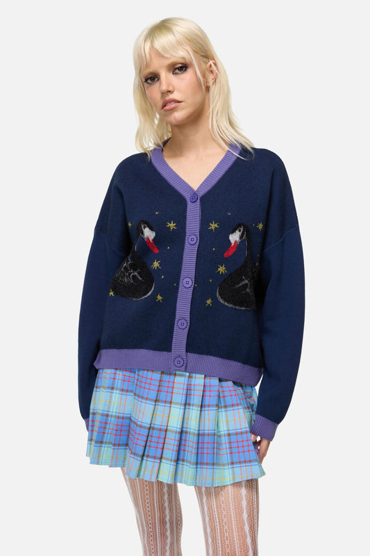 Dangerfield - Feathers Goth Cardigan - navy