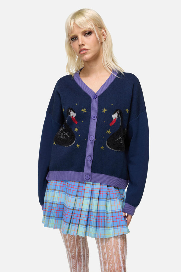 Dangerfield - Feathers Goth Cardigan - navy