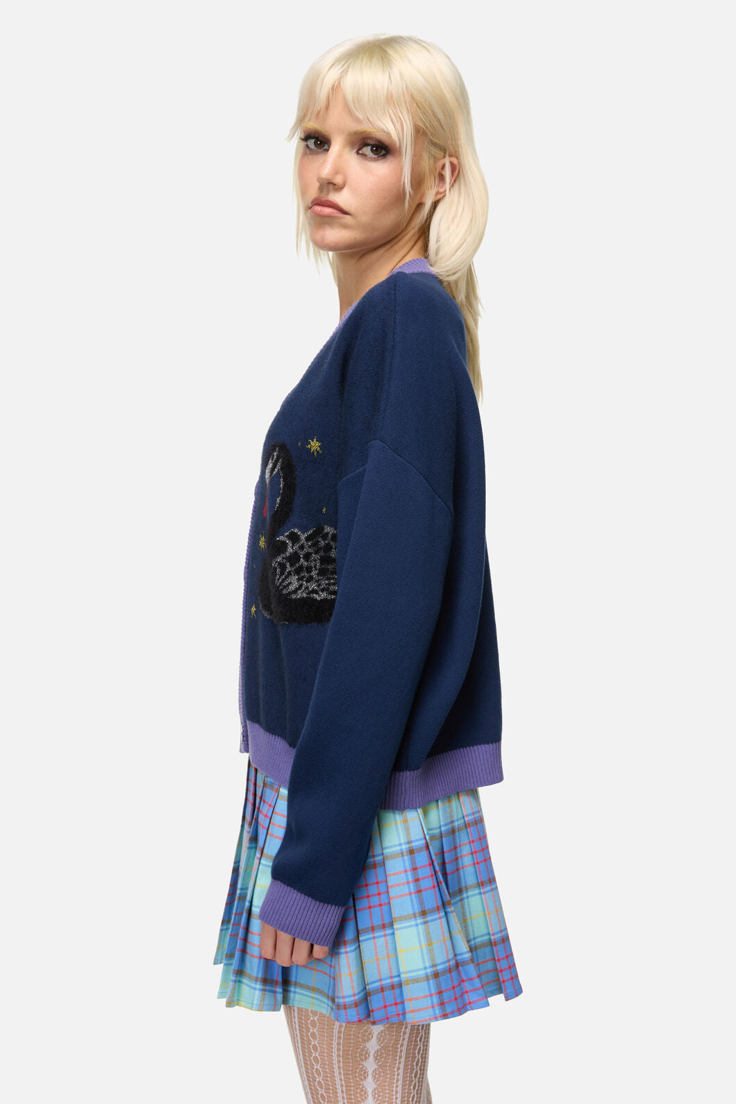 Dangerfield - Feathers Goth Cardigan - navy