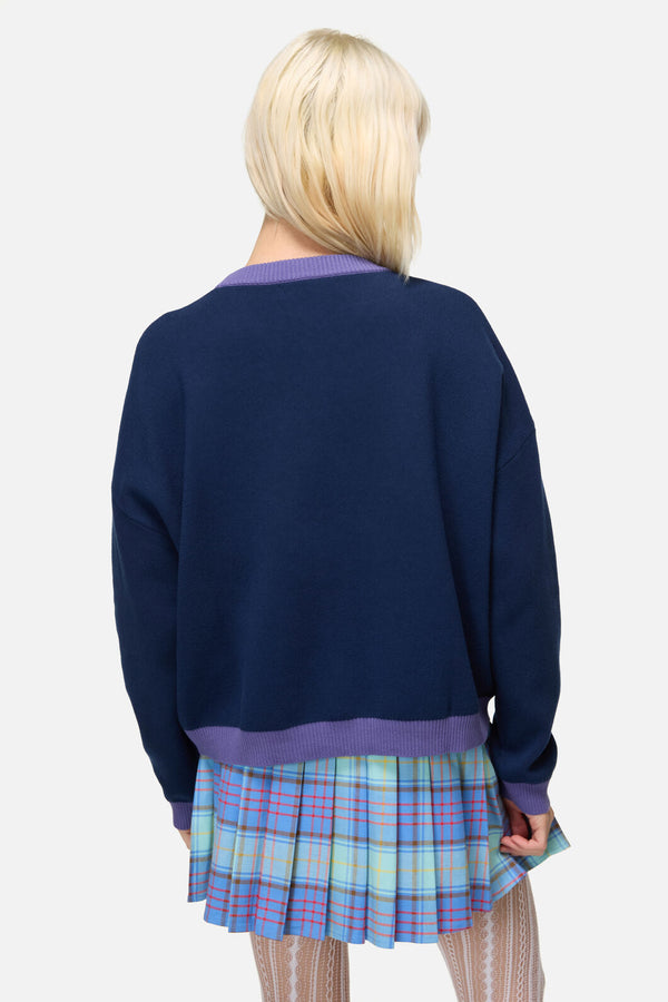 Dangerfield - Feathers Goth Cardigan - navy