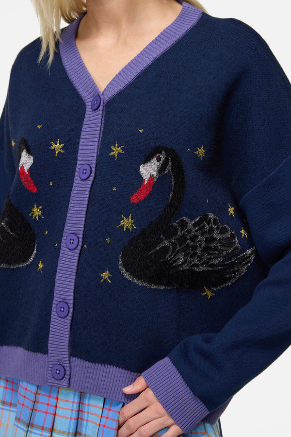 Dangerfield - Feathers Goth Cardigan - navy