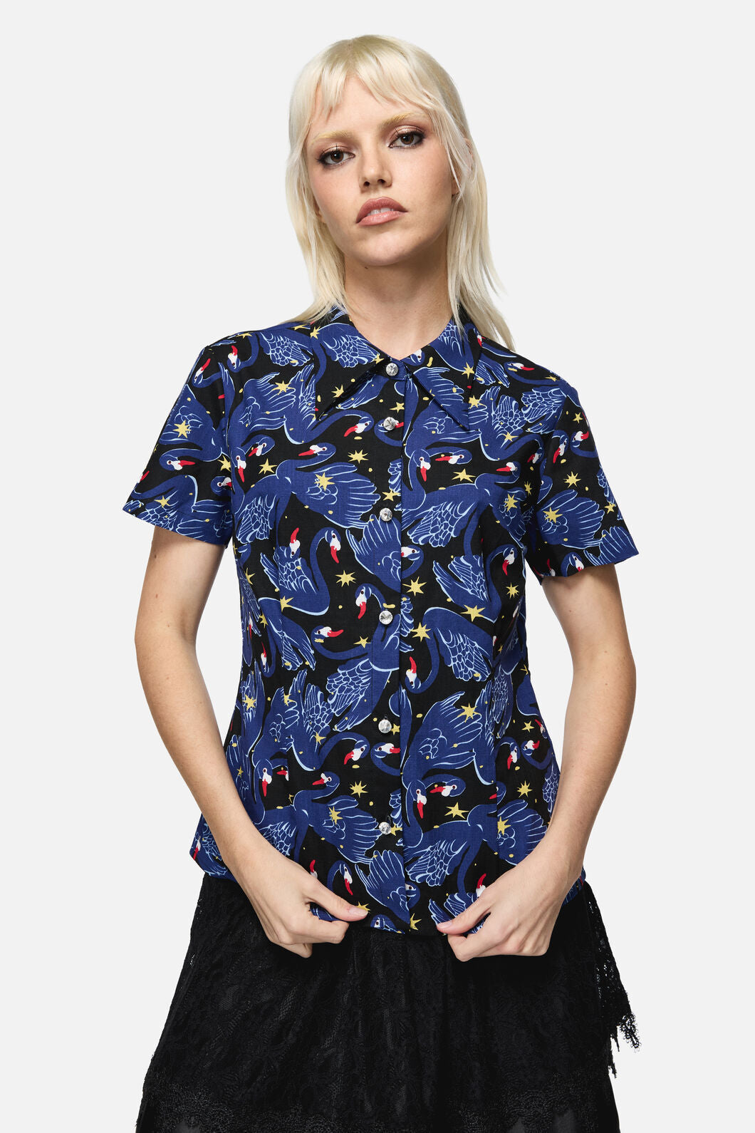 Dangerfield - Swan Song Goth Blouse - black