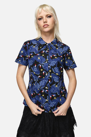 Dangerfield - Swan Song Goth Blouse - black