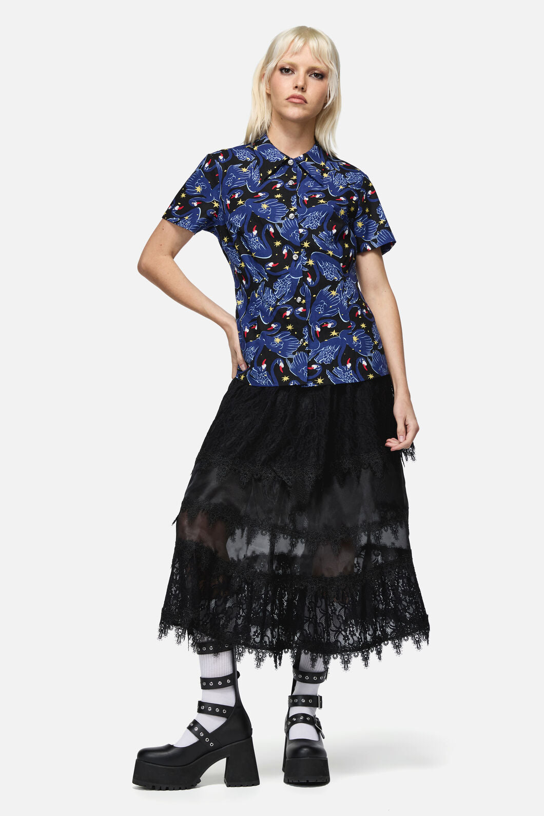 Dangerfield - Swan Song Goth Blouse - black