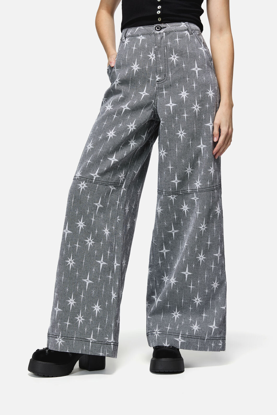 Dangerfield - Odette Wide Leg Jean - black