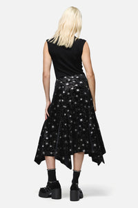 Dangerfield - Odette Velour Hanky Skirt - black