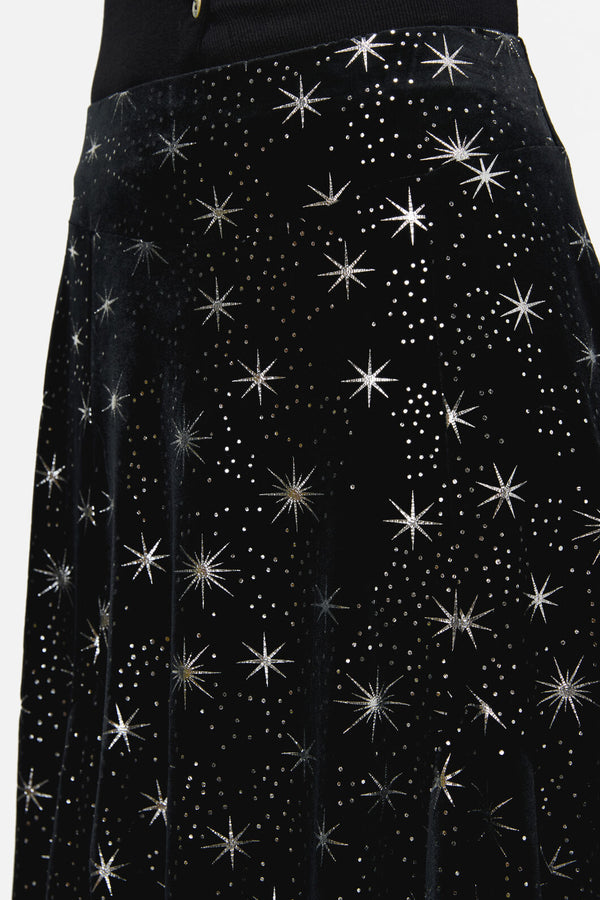 Dangerfield - Odette Velour Hanky Skirt - black