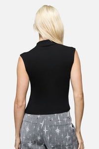 Dangerfield - Constance Button Top - black