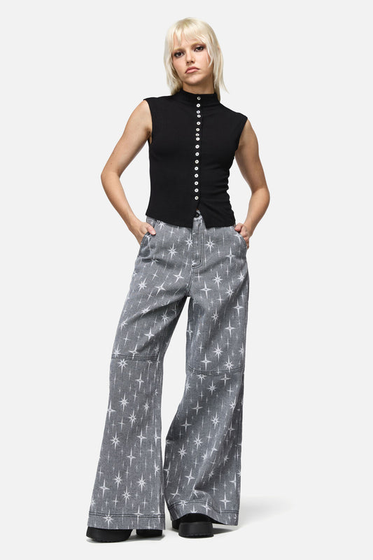 Dangerfield - Constance Button Top - black