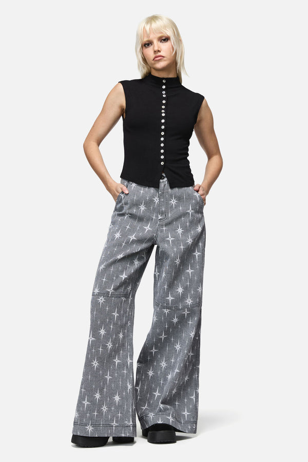 Dangerfield - Constance Button Top - black