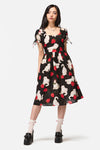 Dangerfield - Strawberry Cat Repeat Dress - black