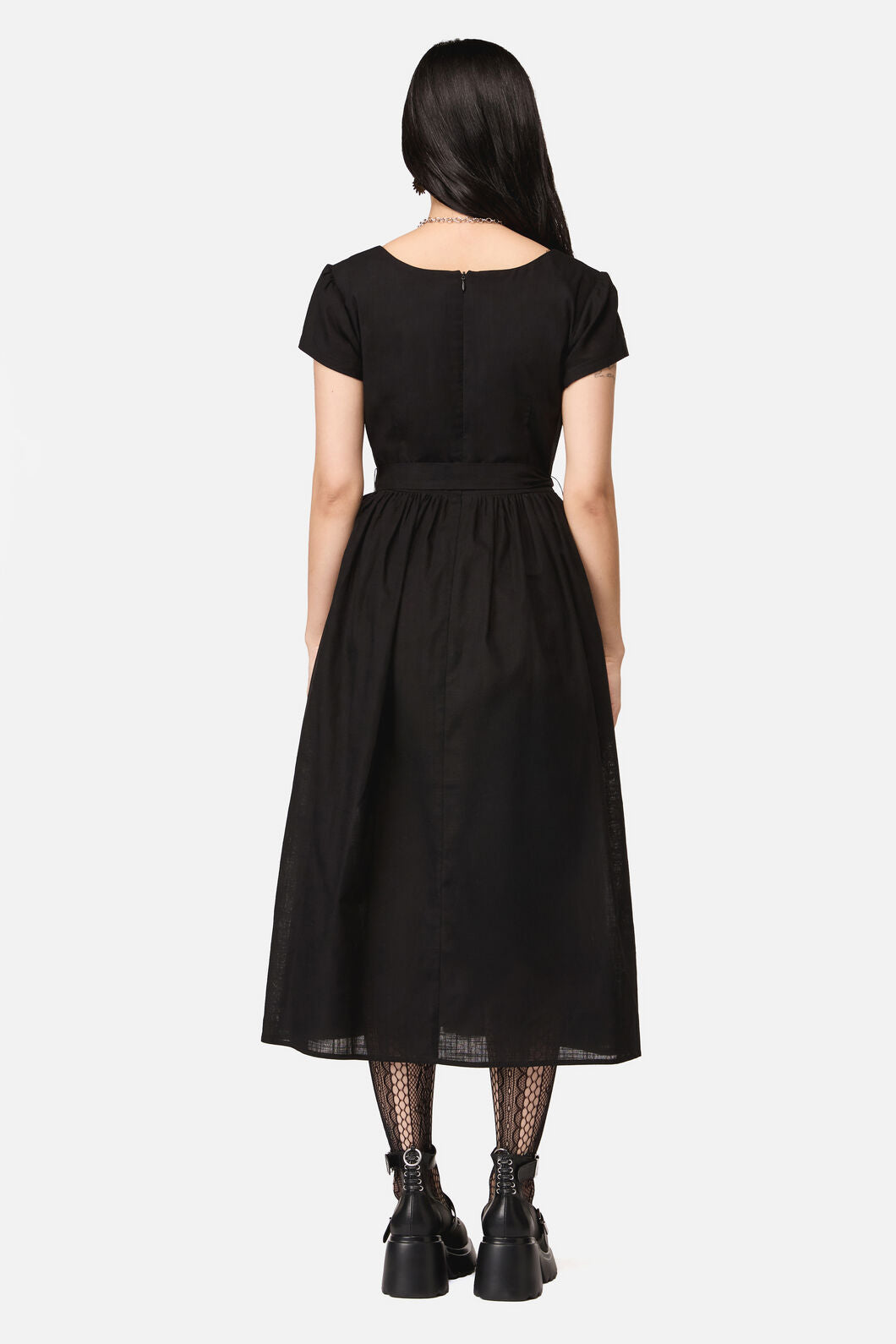 strawberry midi dress black YOURS Plus Size Black Strawberry Print Midi Dress
