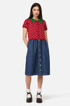 Dangerfield - Strawberry Leaf SS Cardigan - red
